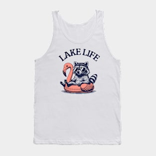 Lake LIfe Floating Raccoon Tank Top